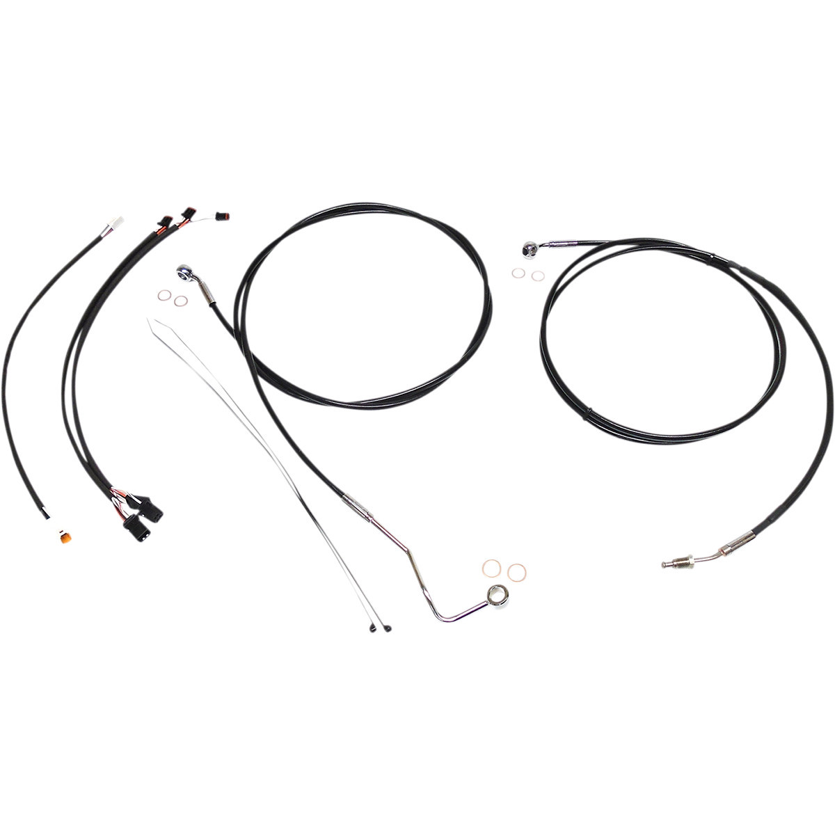 Magnum Shielding #489851 - XR Handlebar Installation Kit - 12"-14" Ape Hangers - '17-'20 FLH - Black/Chrome