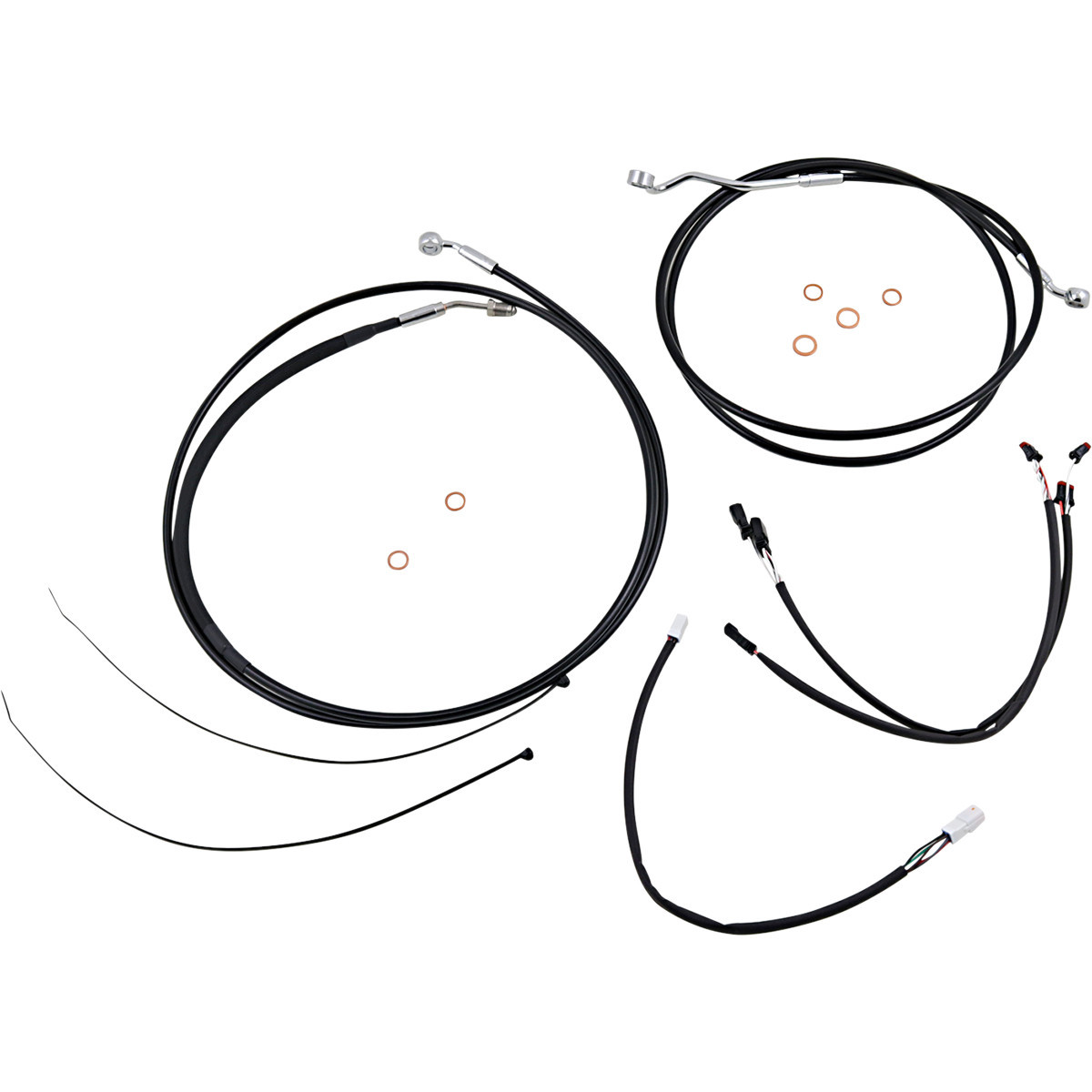 Magnum Shielding #489882 - XR Handlebar Installation Kit - 15"-17" Ape Hangers - '17-'20 FLTR - Black/Chrome