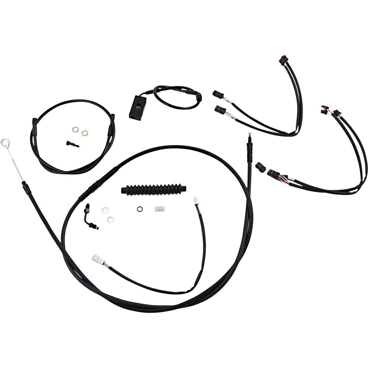 Magnum Shielding #486942 - XR Handlebar Installation Kit - 15"-17" Ape Hangers - '18-'24 Softail - Black