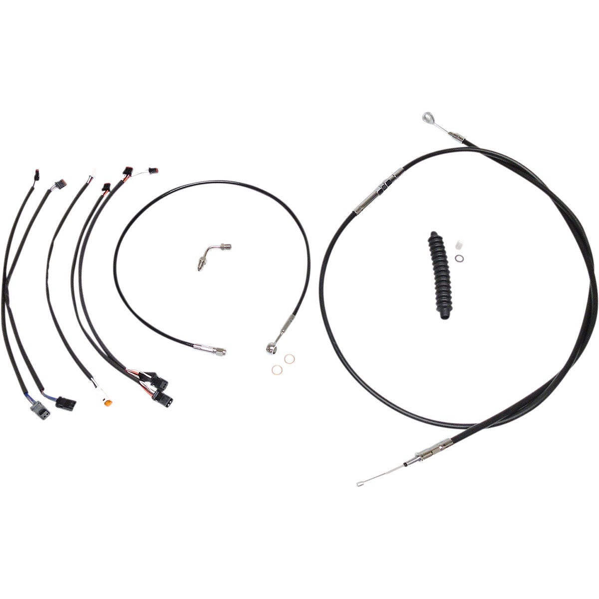 Magnum Shielding #489961 - XR Handlebar Installation Kit - 12"-14" Ape Hangers - '18-'24 Softail - Black/Chrome