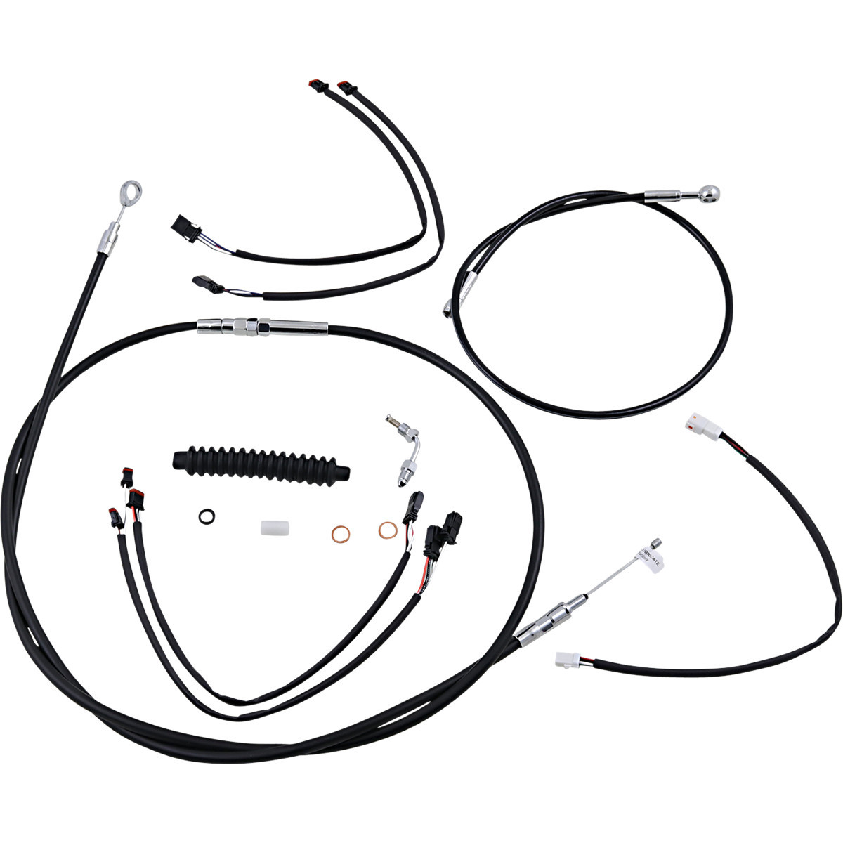 Magnum Shielding #489962 - XR Handlebar Installation Kit - 15"-17" Ape Hangers - '18-'24 Softail - Black/Chrome