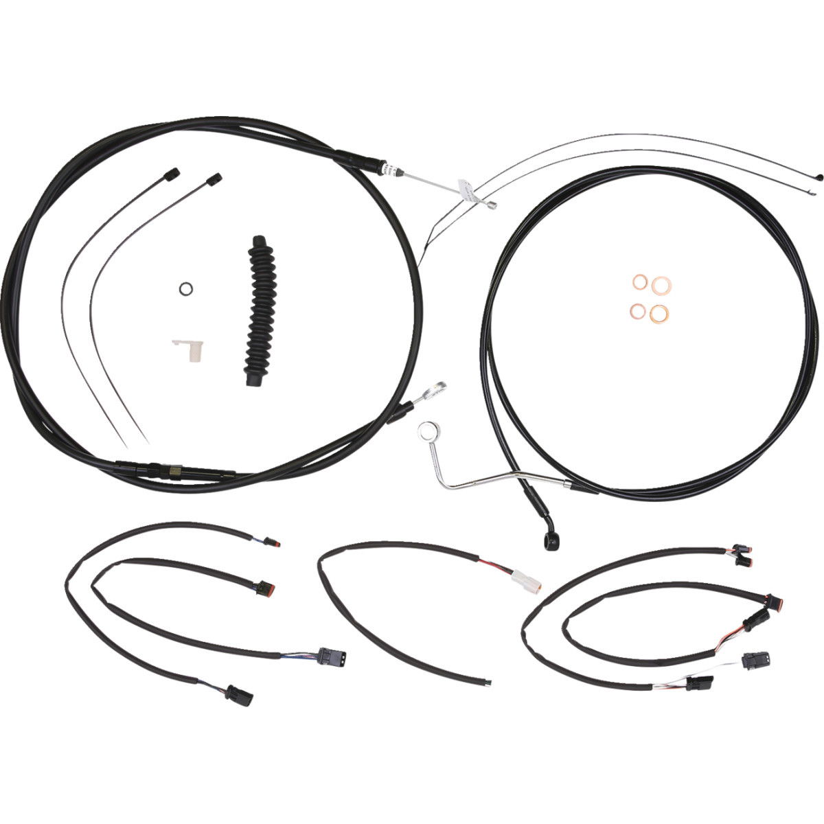 Magnum Shielding #4861021 - XR Handlebar Installation Kit - 12"-14" Ape Hangers - '21-'24 FLHRXS - Black