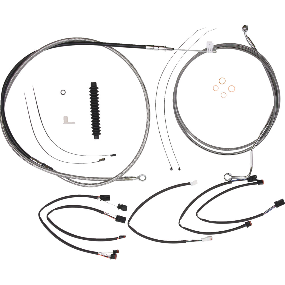 Magnum Shielding #5891021 - XR Handlebar Installation Kit - 12"-14" Ape Hangers - '21-'24 FLHRXS - Stainless Steel/Chrome