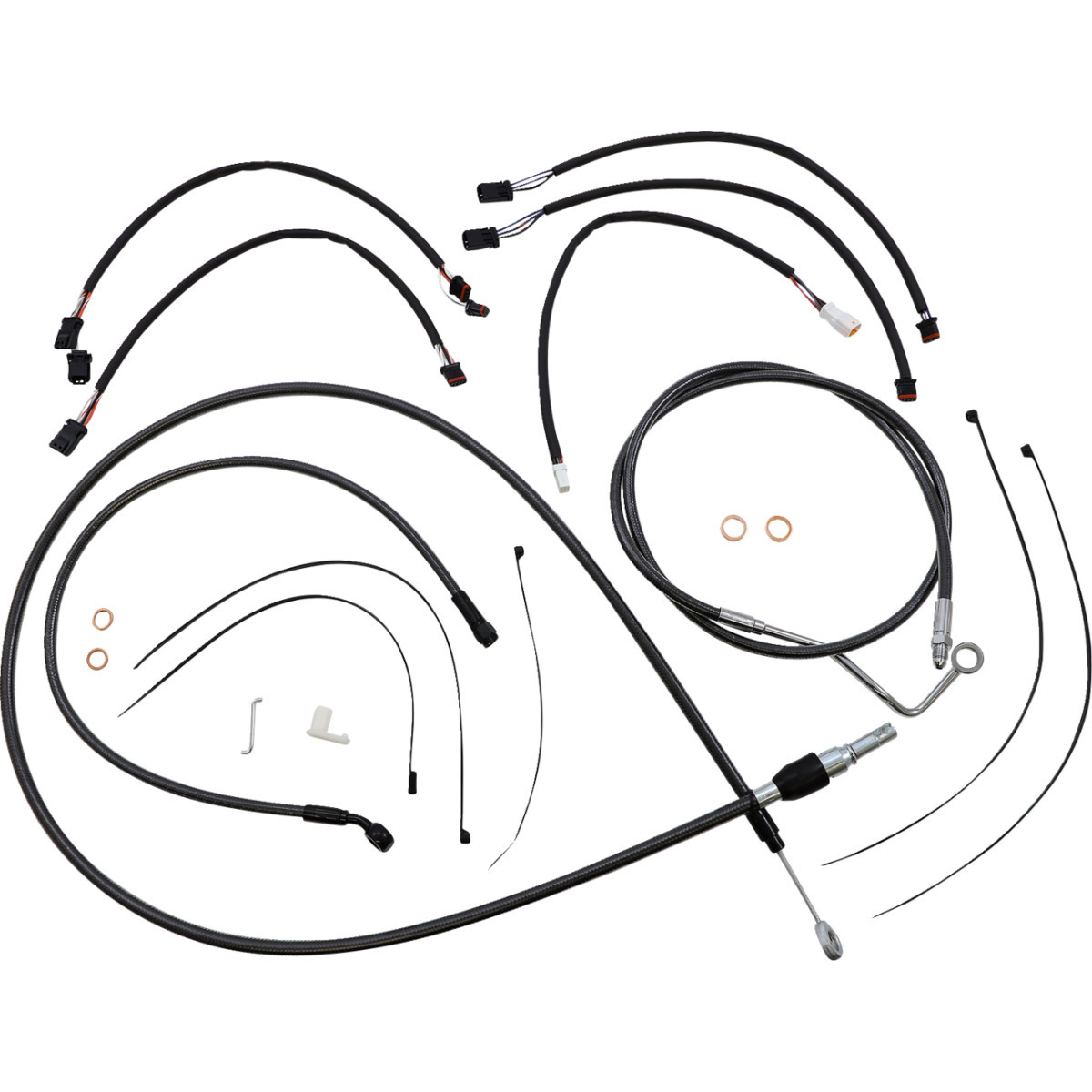 Magnum Shielding #4871131 - Black Pearl™ Designer Handlebar Installation Kit - 12"-14" - '21-'23 FLHRXS