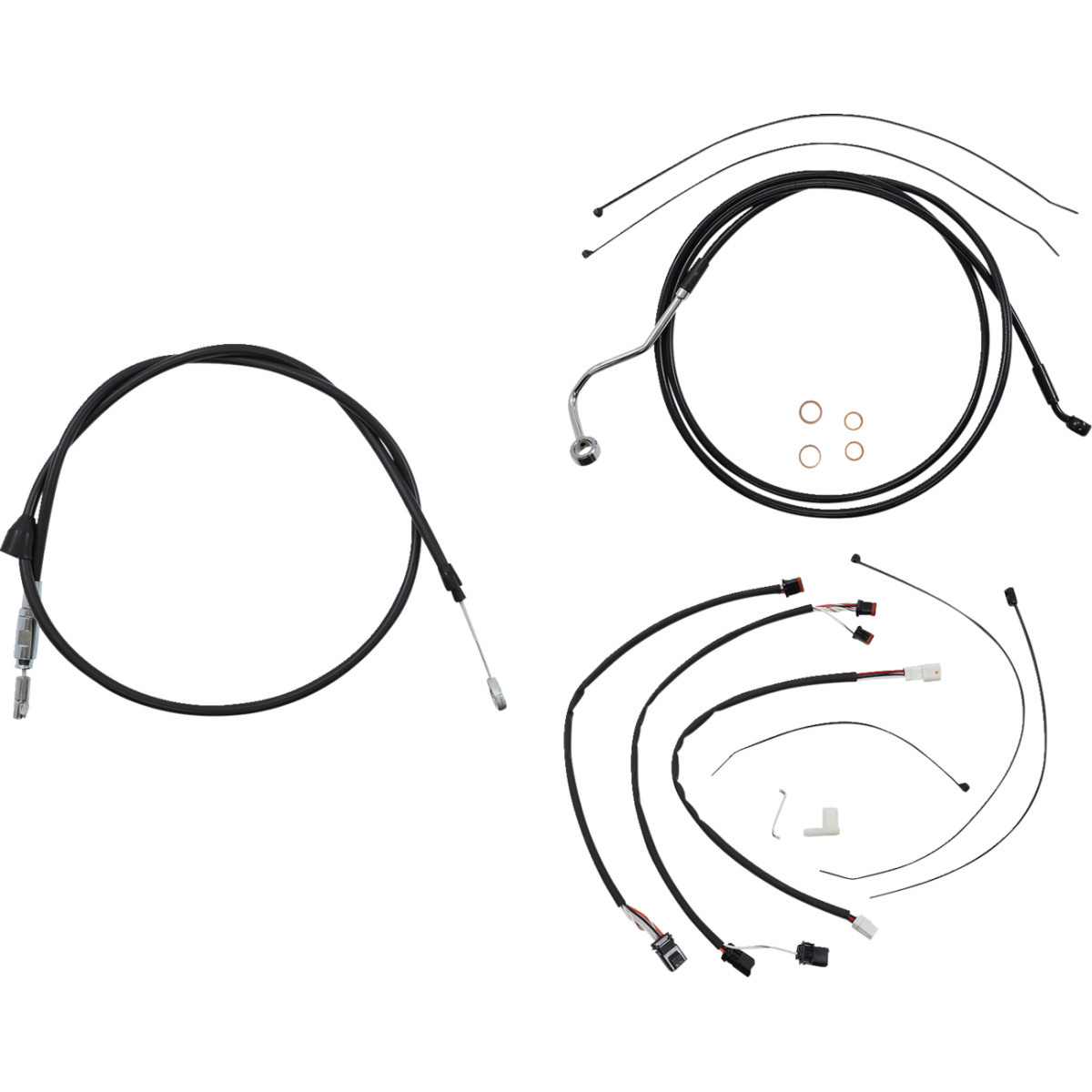 Magnum Shielding #4861152 - XR Handlebar Installation Kit - 15"-17" Ape Hangers - '21-'22 FLHR - Black