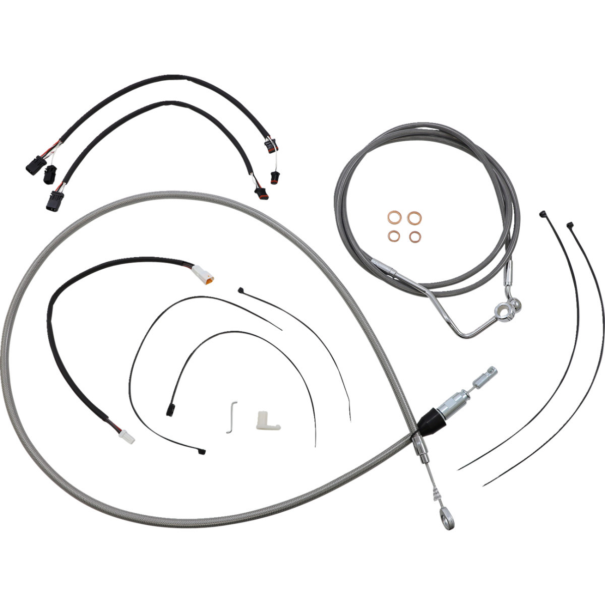 Magnum Shielding #5891142 - XR Handlebar Installation Kit - 15"-17" Ape Hangers - '21-'23 FLTR - Stainless Steel/Chrome