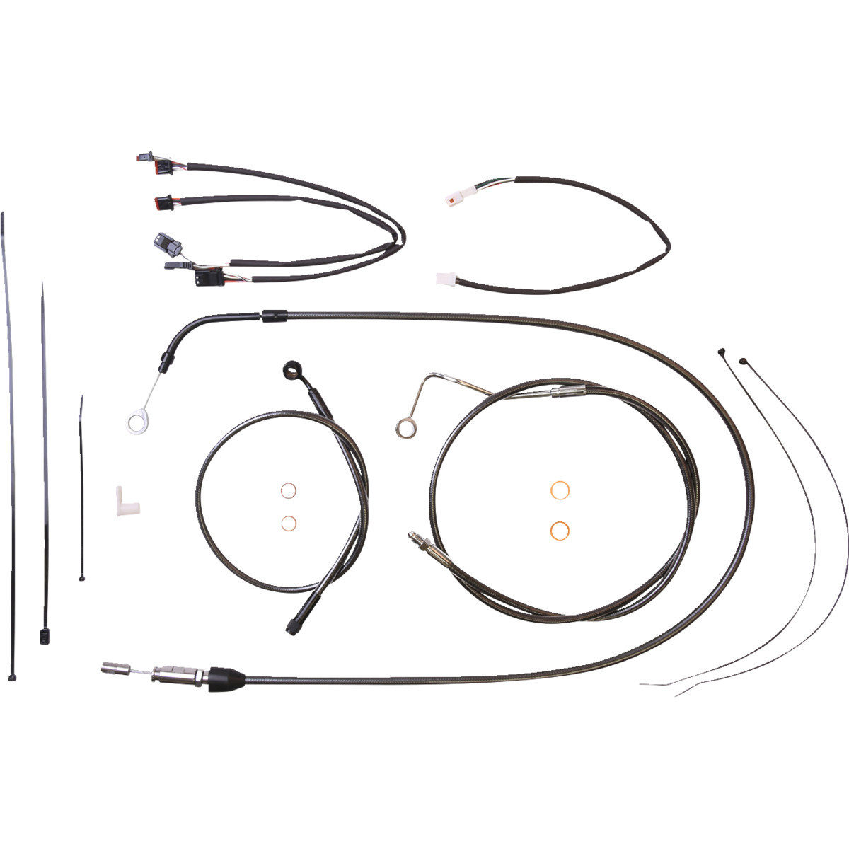 Magnum Shielding #4871171 - Black Pearl™ Designer Handlebar Installation Kit - 12"-14" - '21-'23 FLH