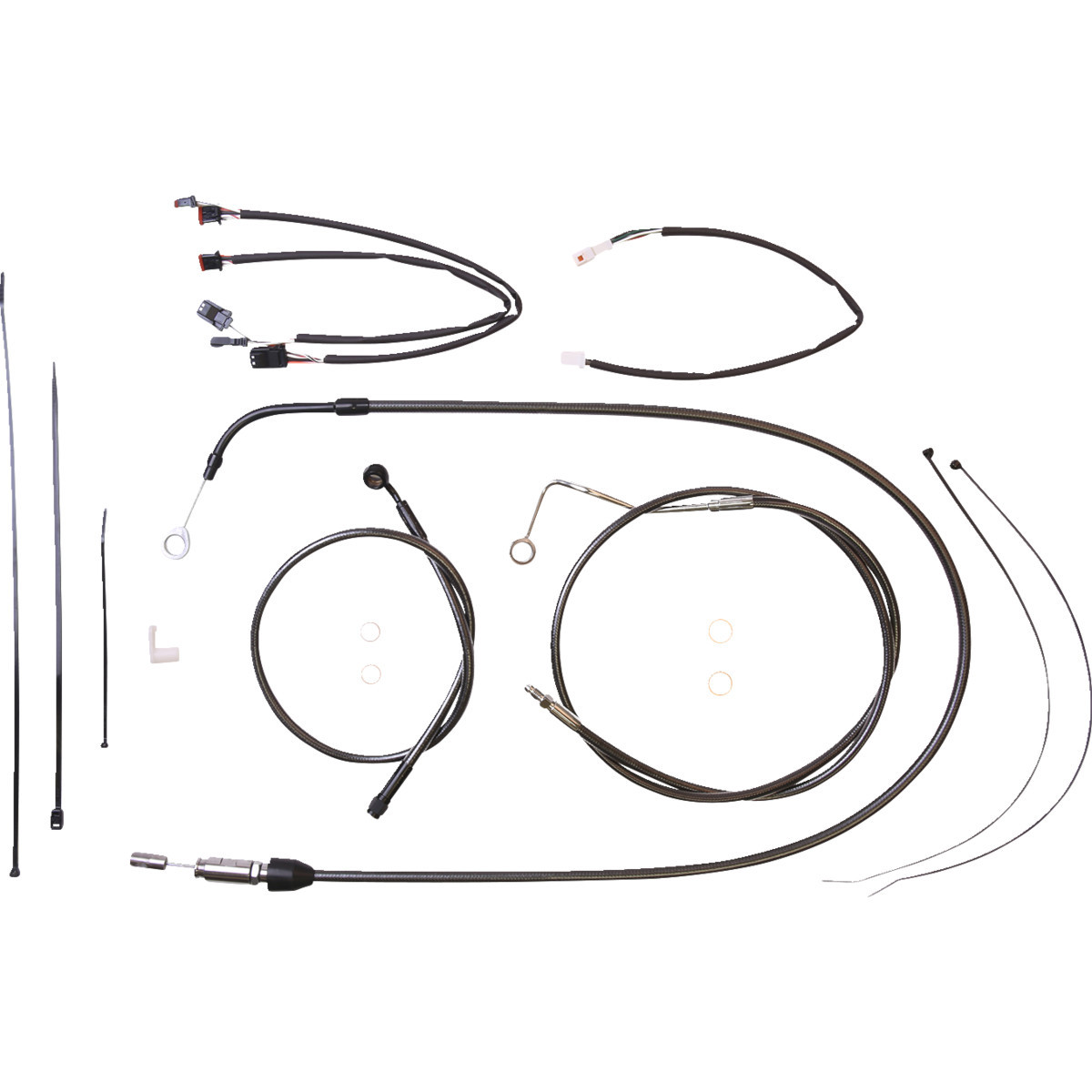 Magnum Shielding #4871172 - Black Pearl™ Designer Handlebar Installation Kit - 15"-17" - '21-'23 FLH