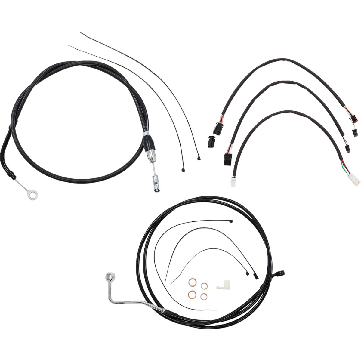 Magnum Shielding #4861172 - XR Handlebar Installation Kit - 15"-17" Ape Hangers - '21 FLH - Black