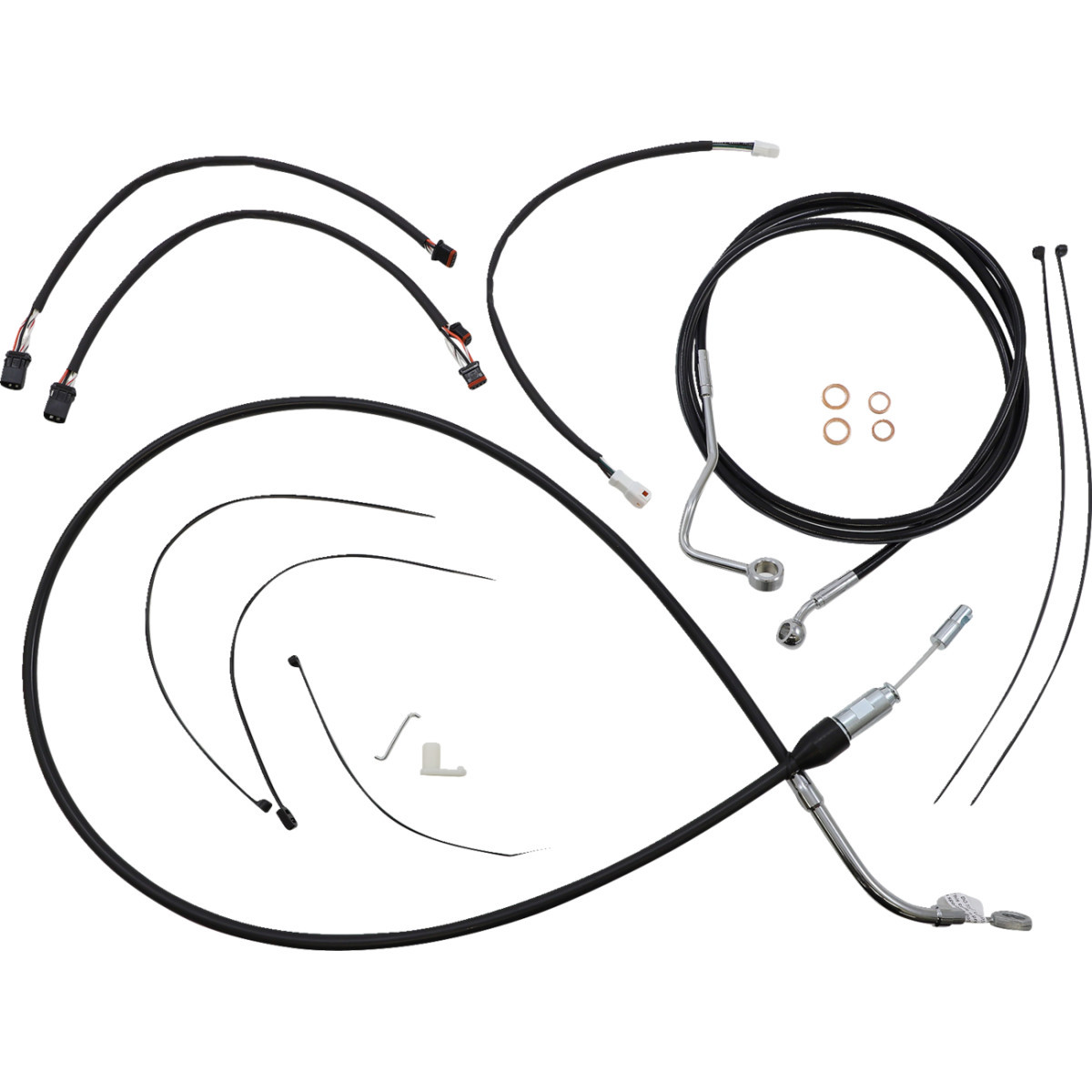 Magnum Shielding #4891171 - XR Handlebar Installation Kit - 12"-14" Ape Hangers - '21 FLH - Black/Chrome