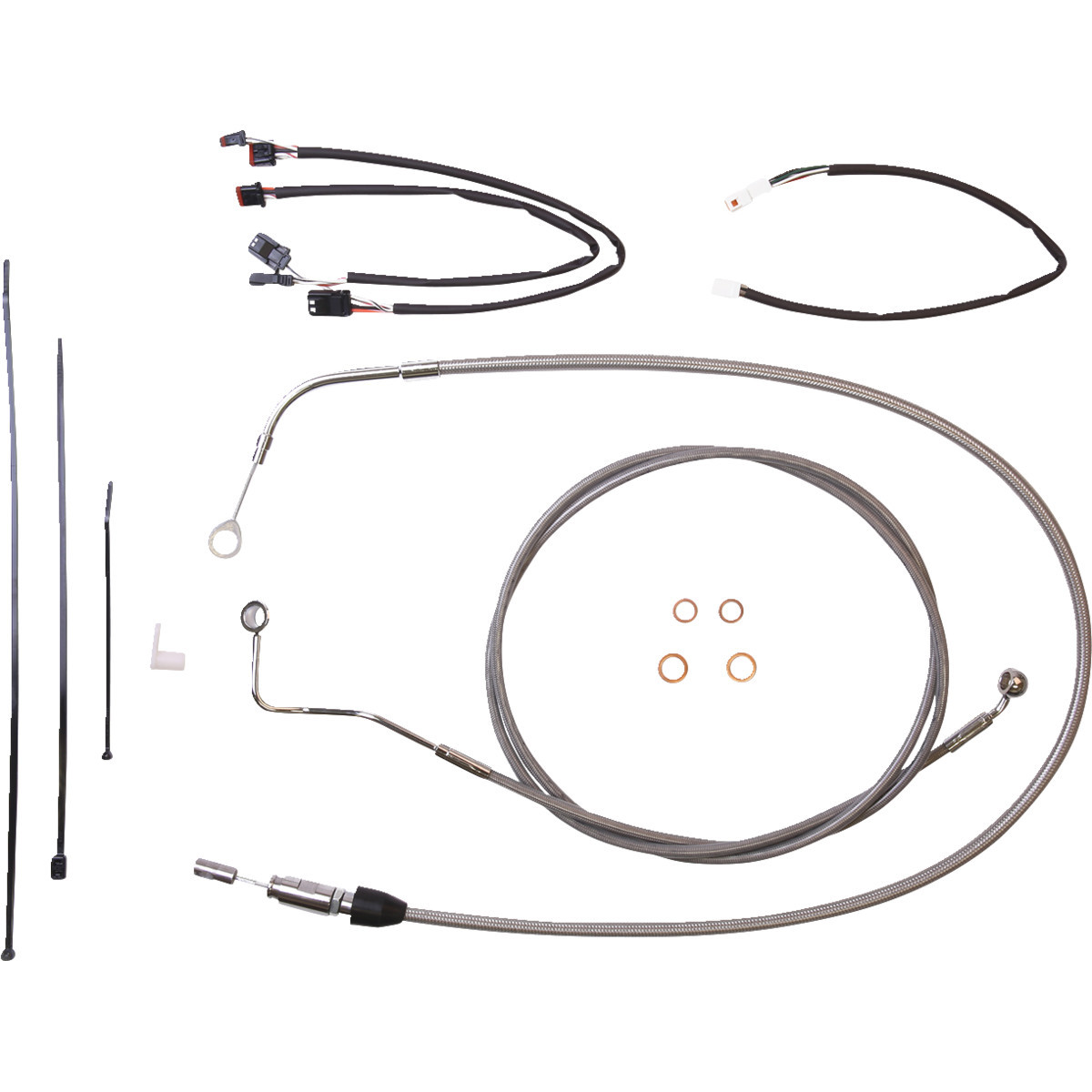 Magnum Shielding #5891171 - XR Handlebar Installation Kit - 12"-14" Ape Hangers - '21 FLH - Stainless Steel/Chrome