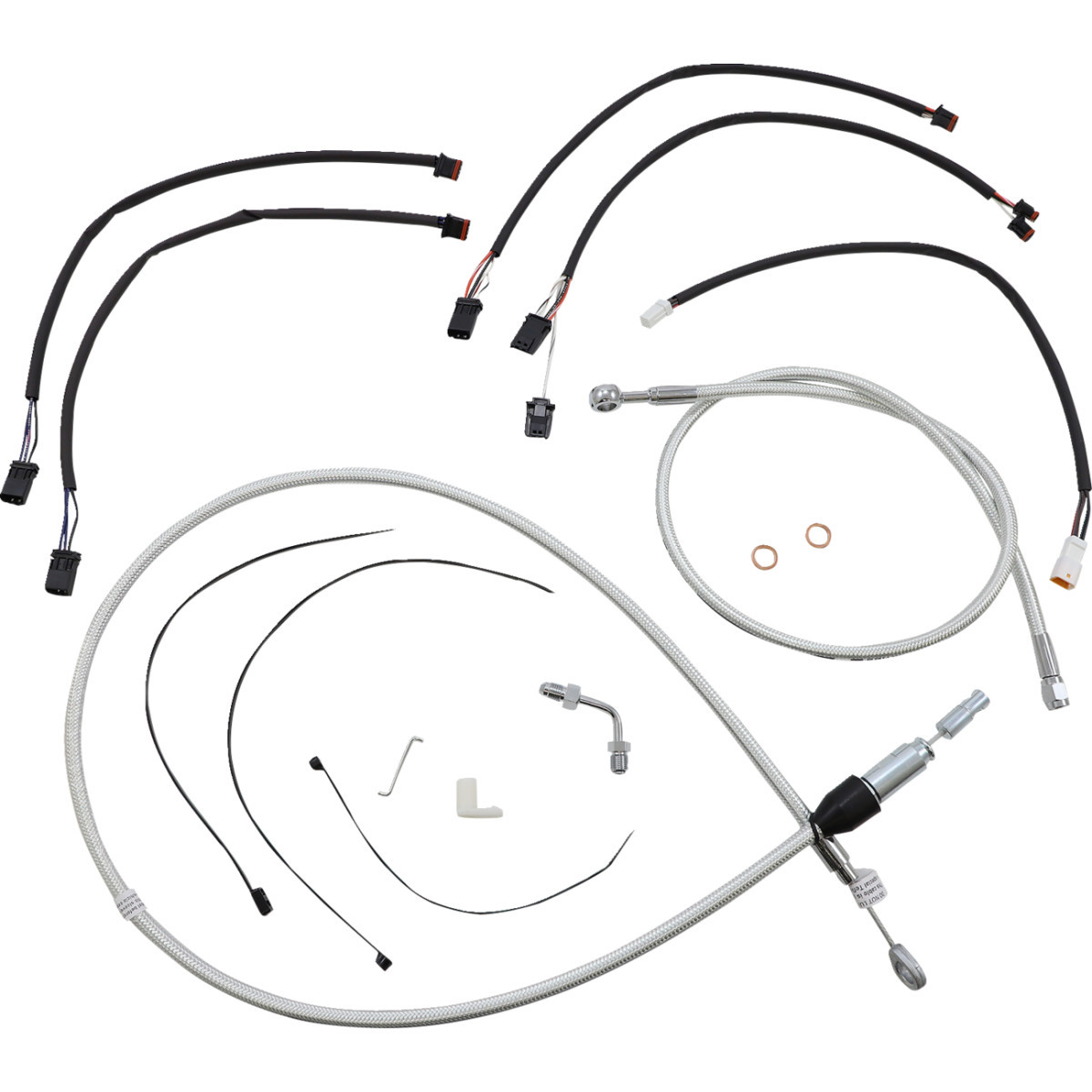 Magnum Shielding #3871181 - Sterling Chromite II® Designer Handlebar Installation Kit - 12"-14" - '18-'24 Softail