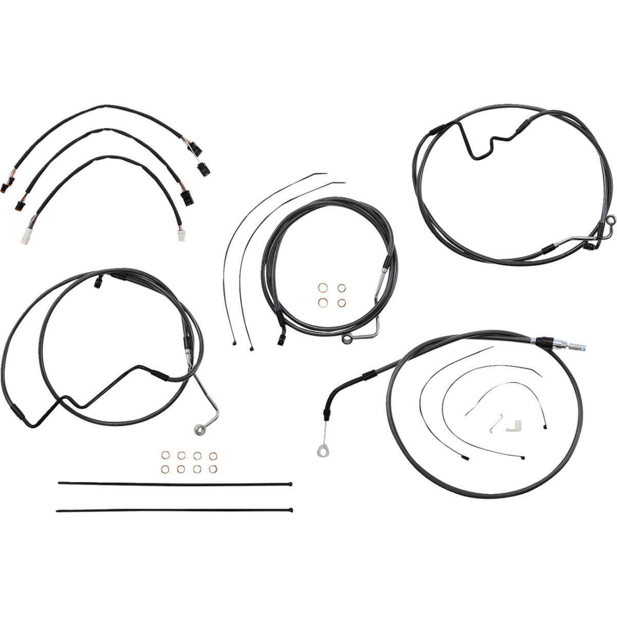 Magnum Shielding #4871192 - Black Pearl™ Designer Handlebar Installation Kit - 15"-17" - '21-'23 FLH