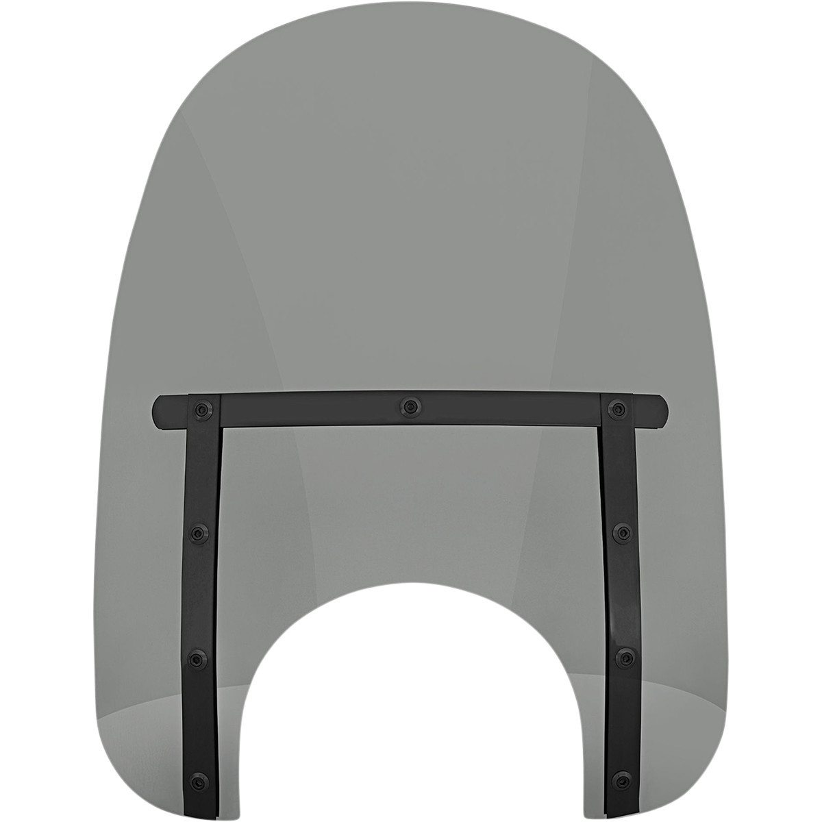 Memphis Shades #MEB42212 - Memphis Slim Windshield - 17" - 9" Headlight Cutout - Night ShadesBlack Smoke
