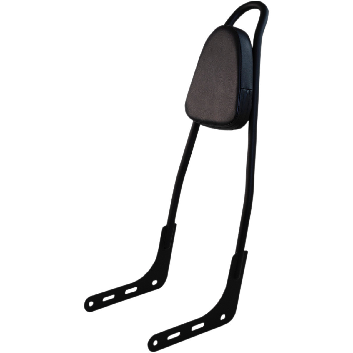 Motherwell #156T-18-MB-WP - One-Piece Sissy Bar - Black - With Pad