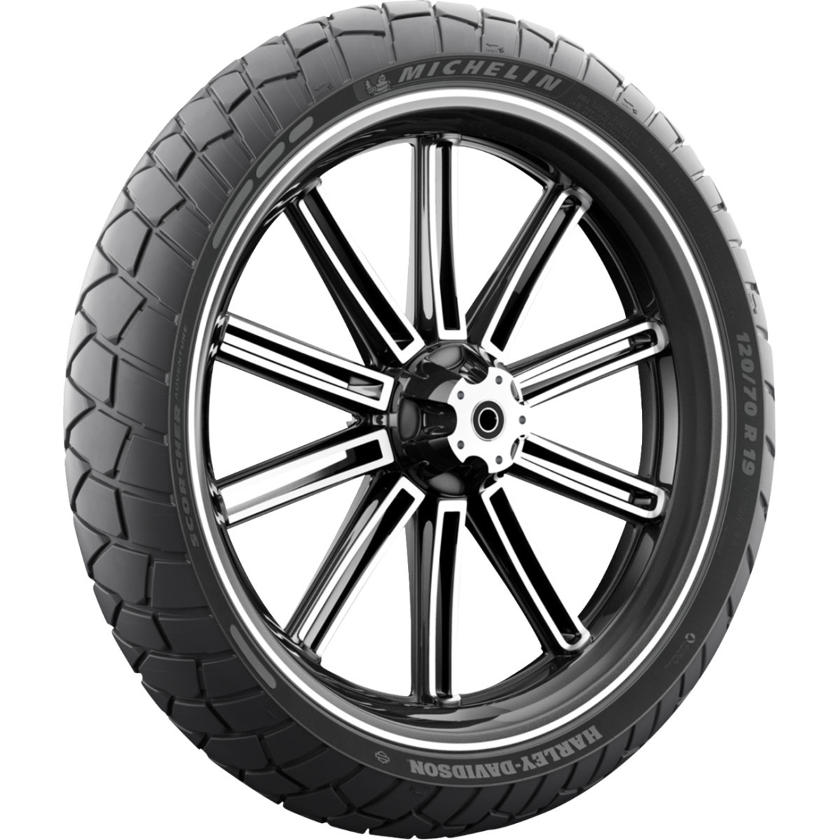 Michelin #25421 - Tire - Scorcher Adventure - Front - 120/70R19 - 60V