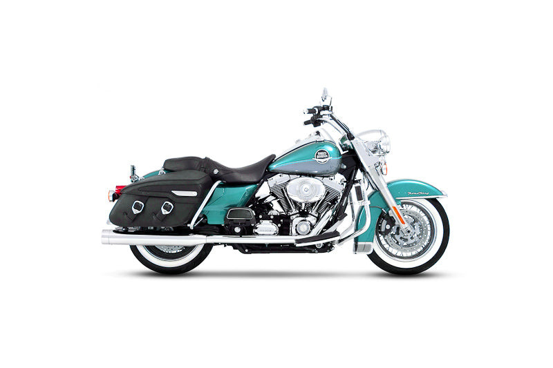 Rinehart Racing 100-0203 - True Dual Exhaust for 95-08 Harley Touring - 4" / Black with Black End Caps
