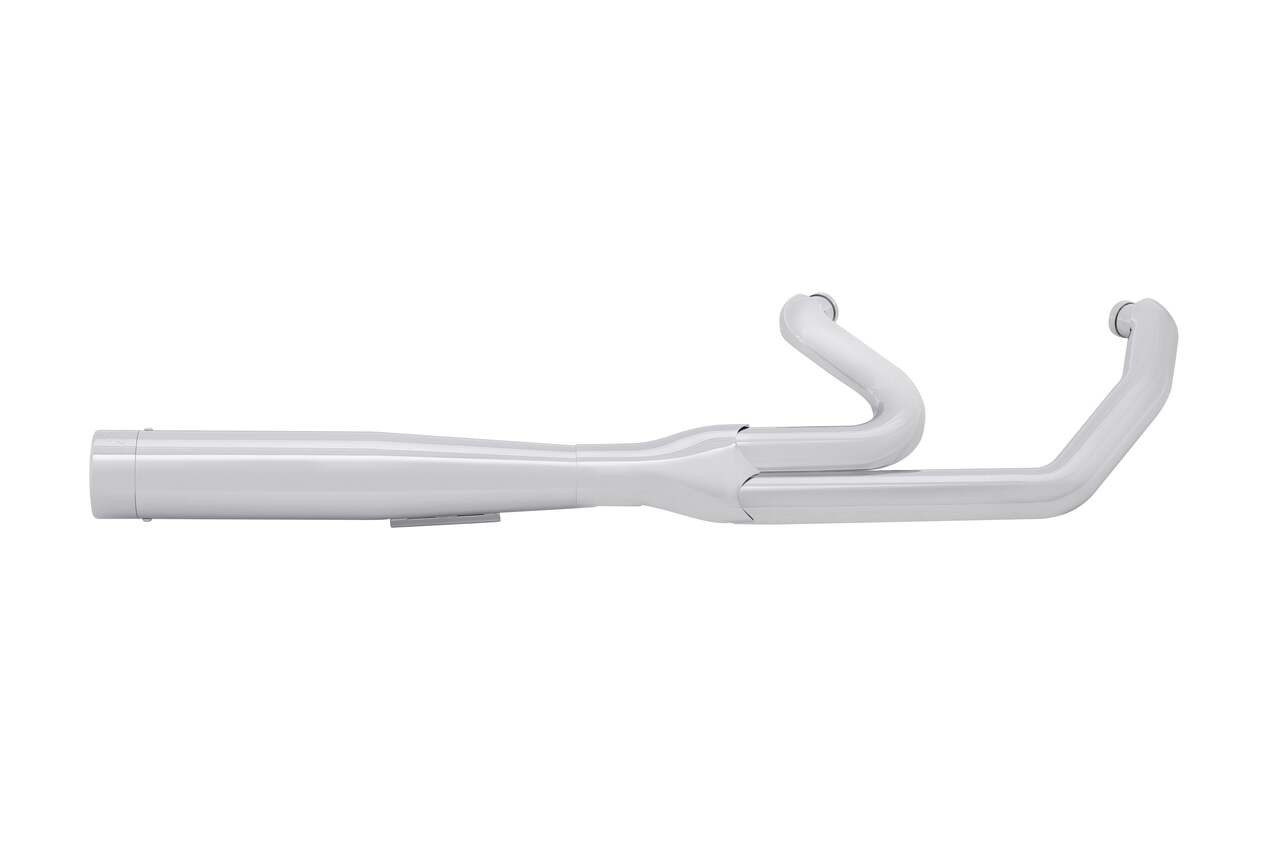 Rinehart Racing 200-0105C - 2-into-1 Exhaust for Harley Touring for 95-08 - 1995-2008 / Black w/ Chrome End Caps