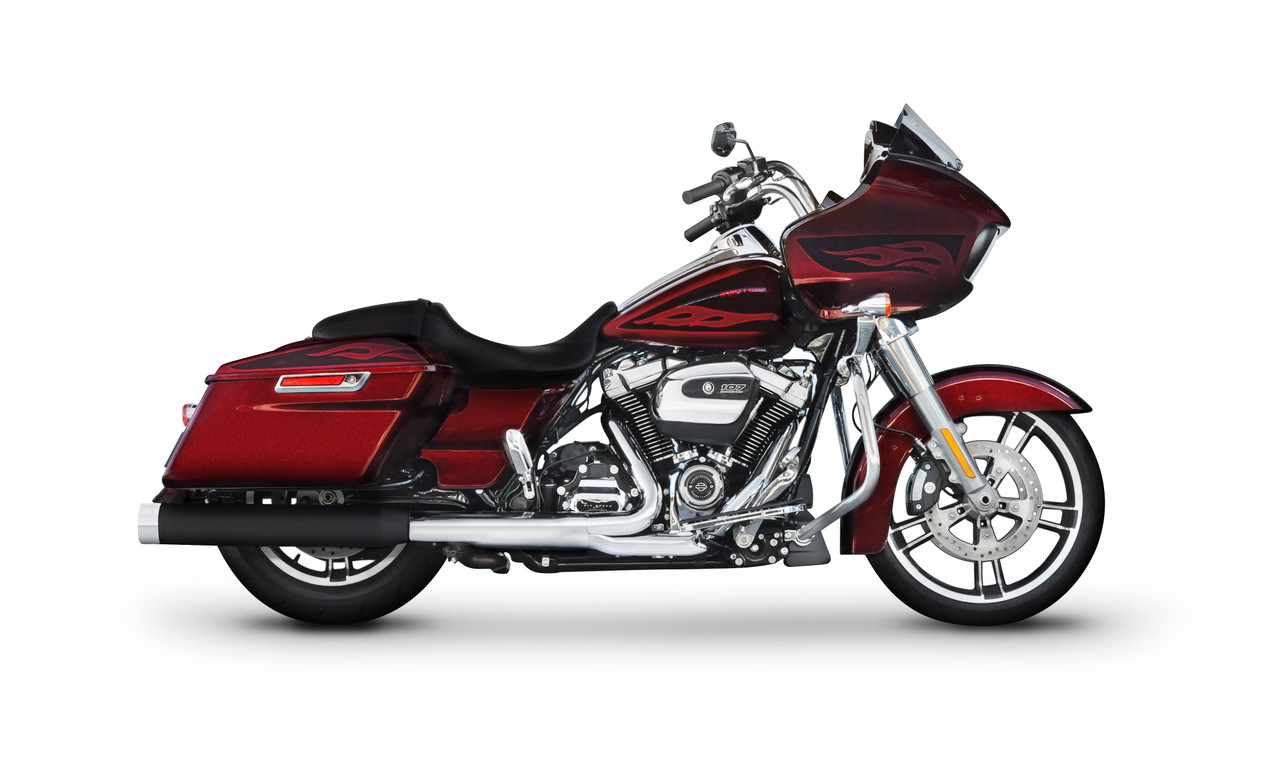 Rinehart Racing 500-0182C - 4" DBX40 Slip-On Exhaust for Harley Touring - 2017-Later / Chrome w/ Chrome End Caps