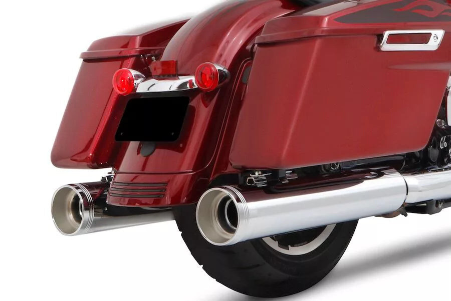 Rinehart Racing 500-0185C - 4.5" DBX45 Slip-On Exhaust for Harley Touring - 2017-Later / Chrome w/ Chrome End Caps