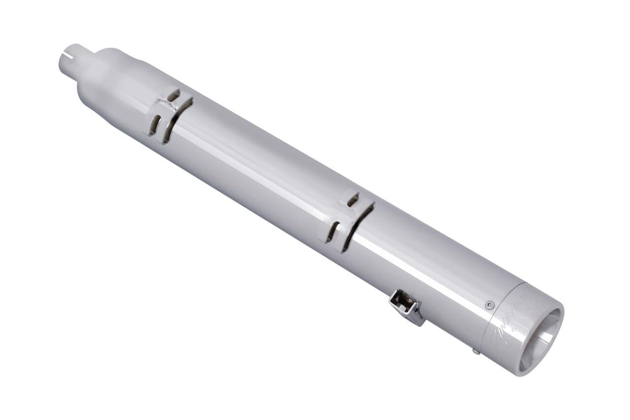 Rinehart Racing 500-0502C - 4" Slip-On Exhaust for Indian Touring - Roadmaster/Chieftan/Challenger/Springfield/Pursuit / Chrome / Chrome End Caps