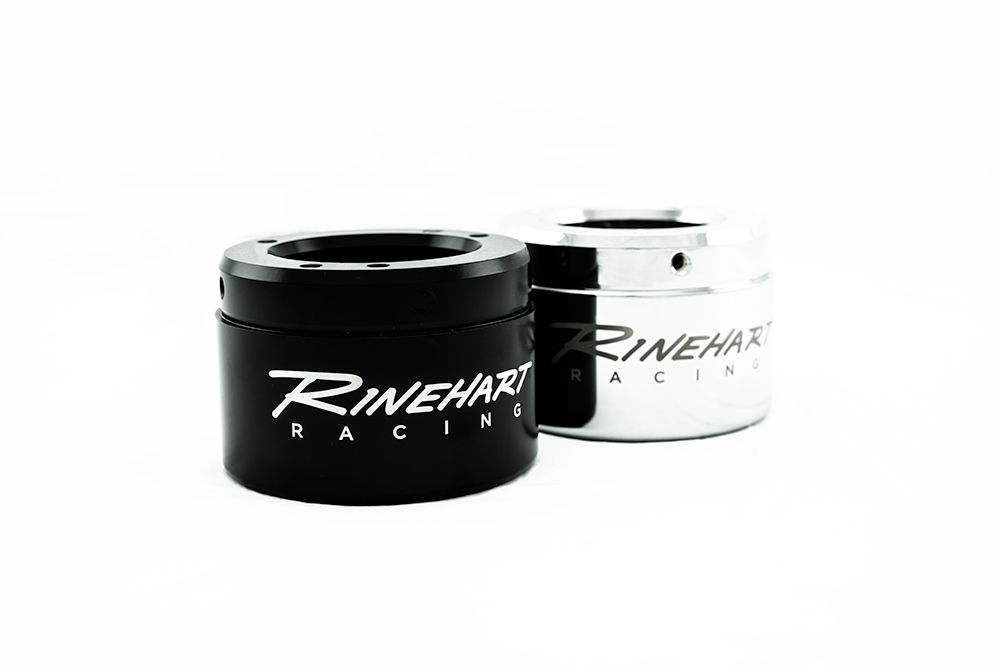 Rinehart Racing 900-0101 - 4" Standard End Cap - Chrome End Cap Pair