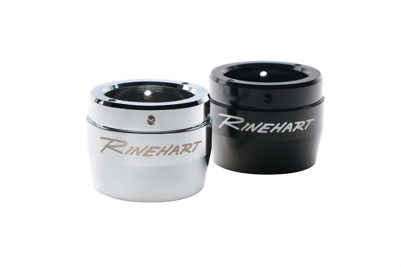 Rinehart Racing 900-0201 - 3.5" Standard End Cap - Chrome End Cap Pair