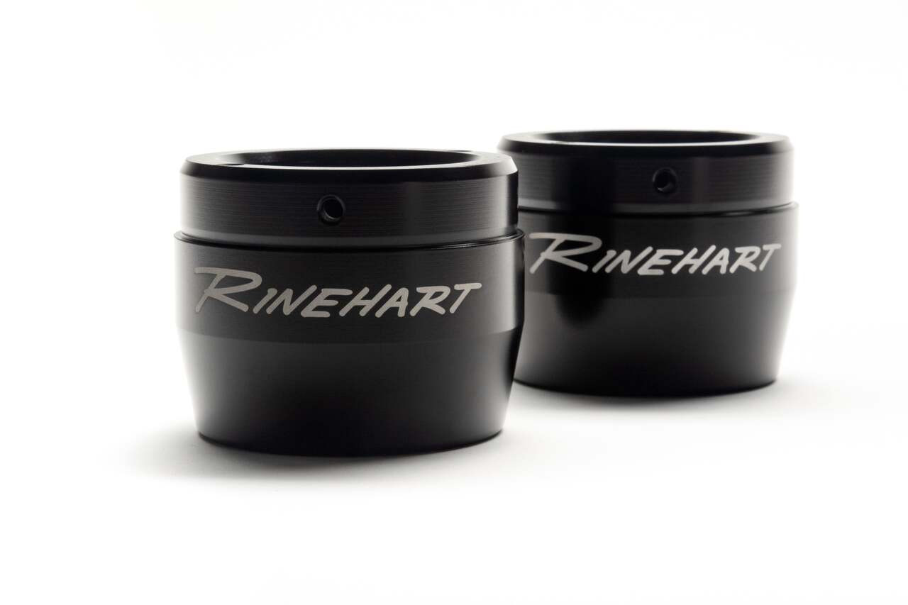 Rinehart Racing 900-0201 - 3.5" Standard End Cap - Chrome End Cap Pair