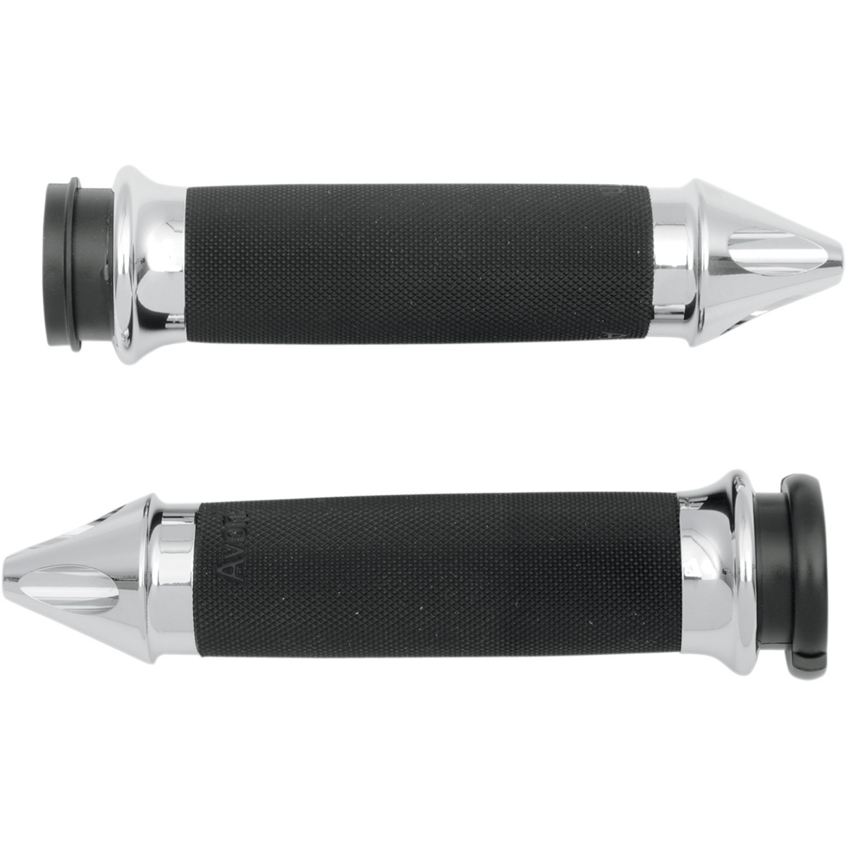 Avon Grips #CC-85-CH-SPK-FL - Custom Spike End Grips - TBW - Chrome