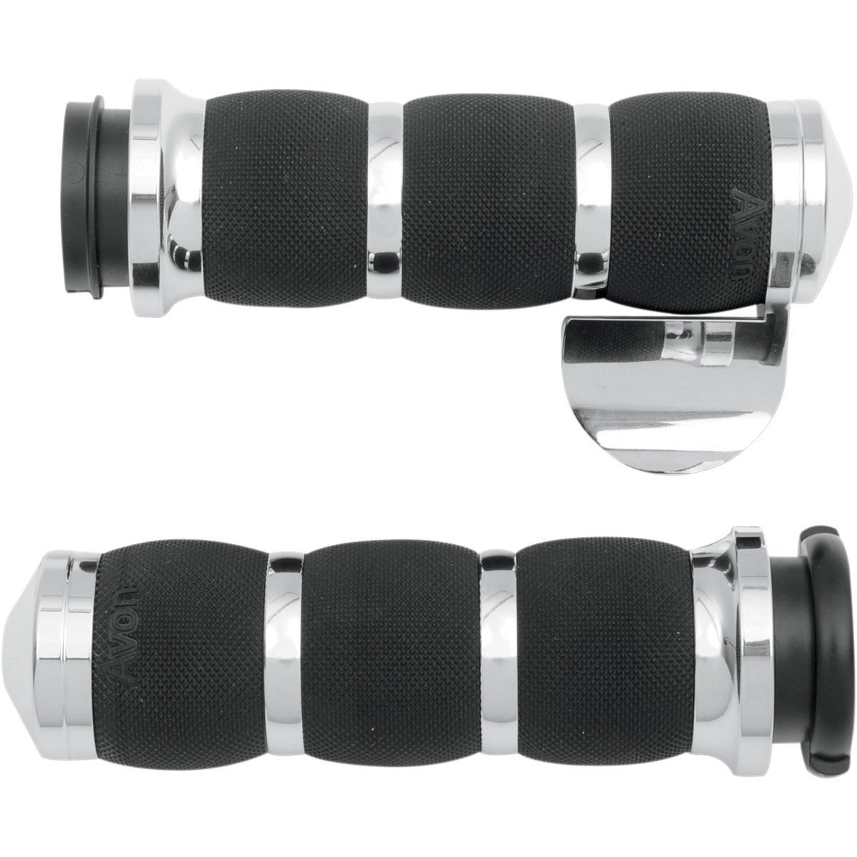 Avon Grips #AIR-90-CH-FLY-B - 3-Ring Air Cushioned Grips - TBW - Throttle Boss - Chrome