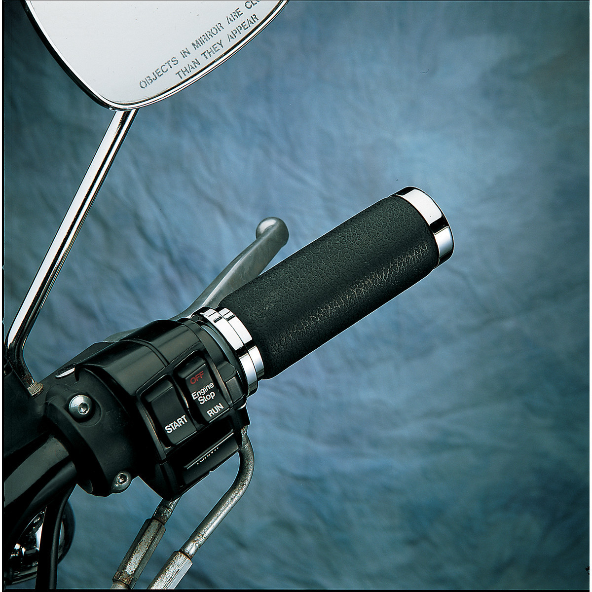 Drag Specialties - Textured Black Rubber Grips - TBW