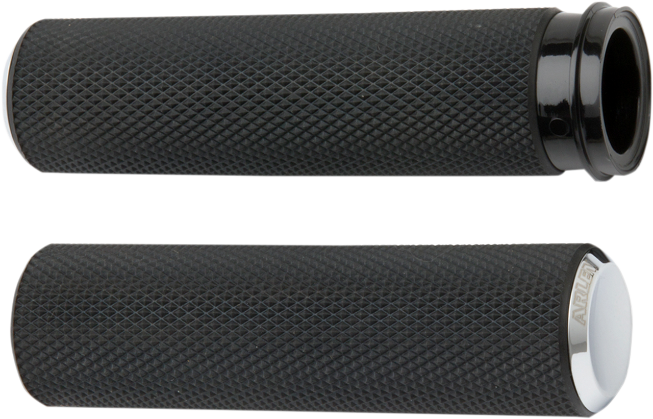 Grips - Knurled - TBW - Chrome