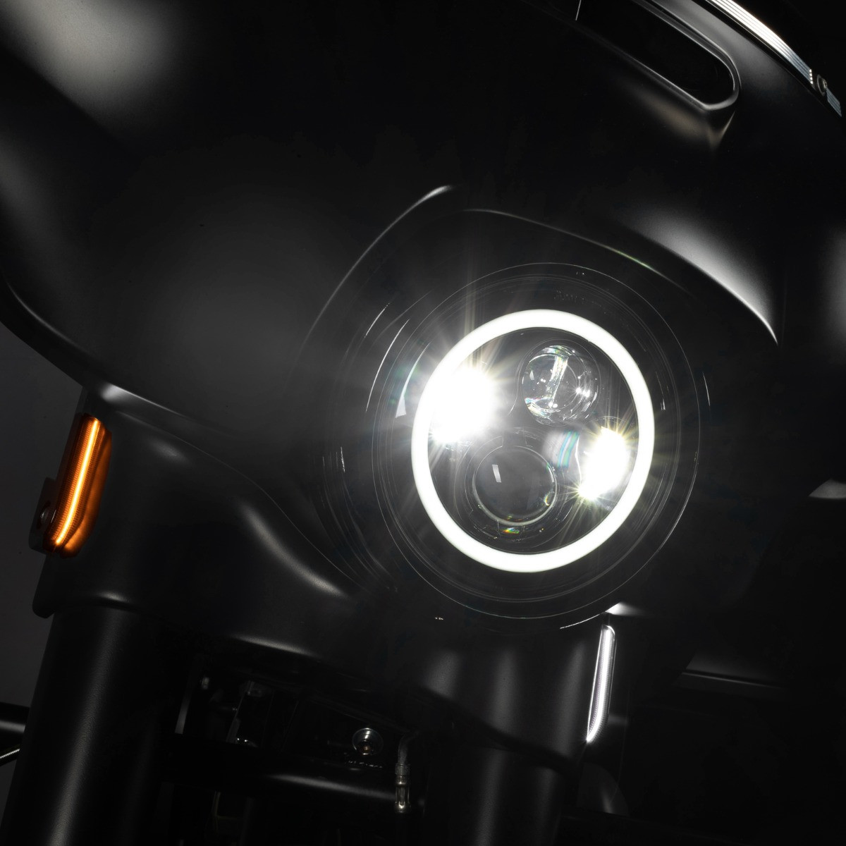 Hogworks Billet Fork Turn / Drl Signals for 14-'25 Street Glide | Black