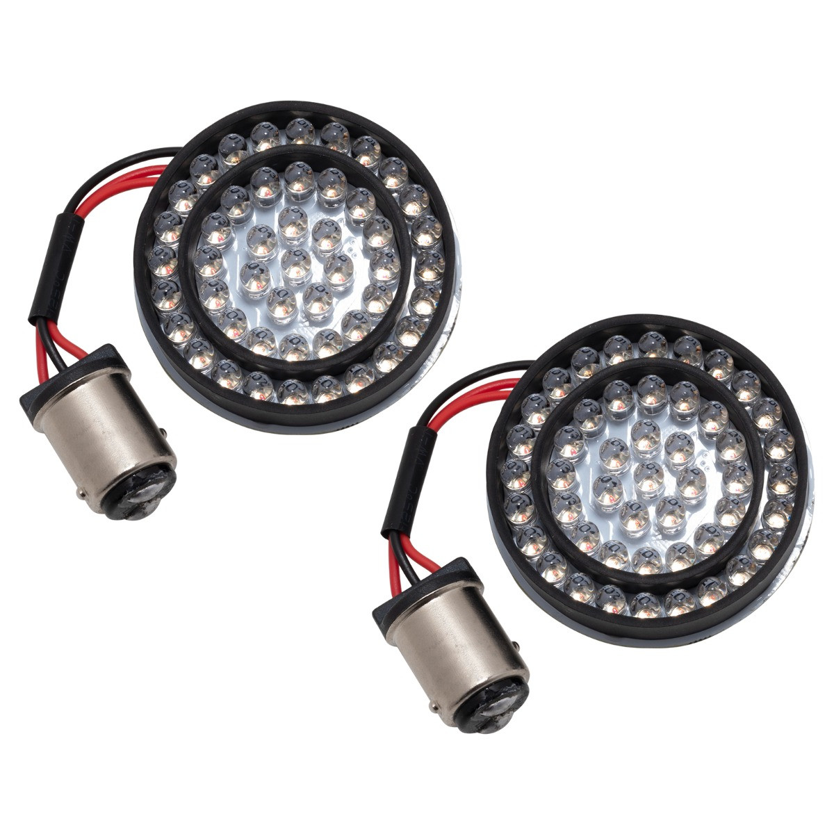 Hogworks Hogworkz® Halomaker® Led Rear Turn Signals for Harley-davidson® | 1157 Base, Bullet Lens