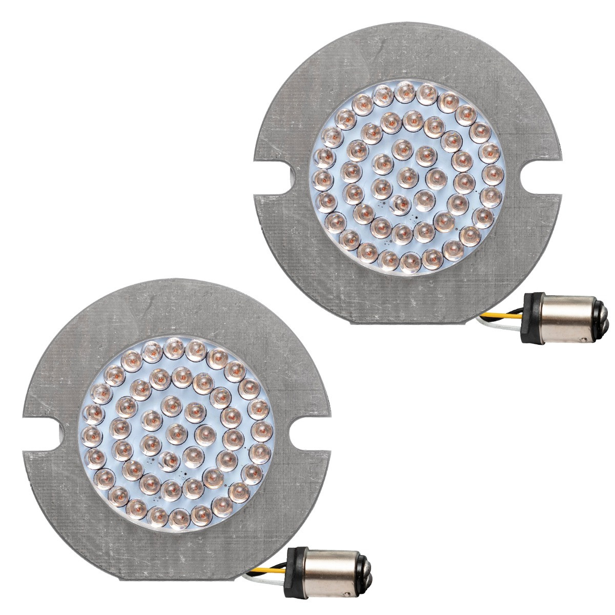 Hogworks Hogworkz® Halomaker® Led Front Turn Signals for Harley-davidson® | 1157 Base, Flat Lens