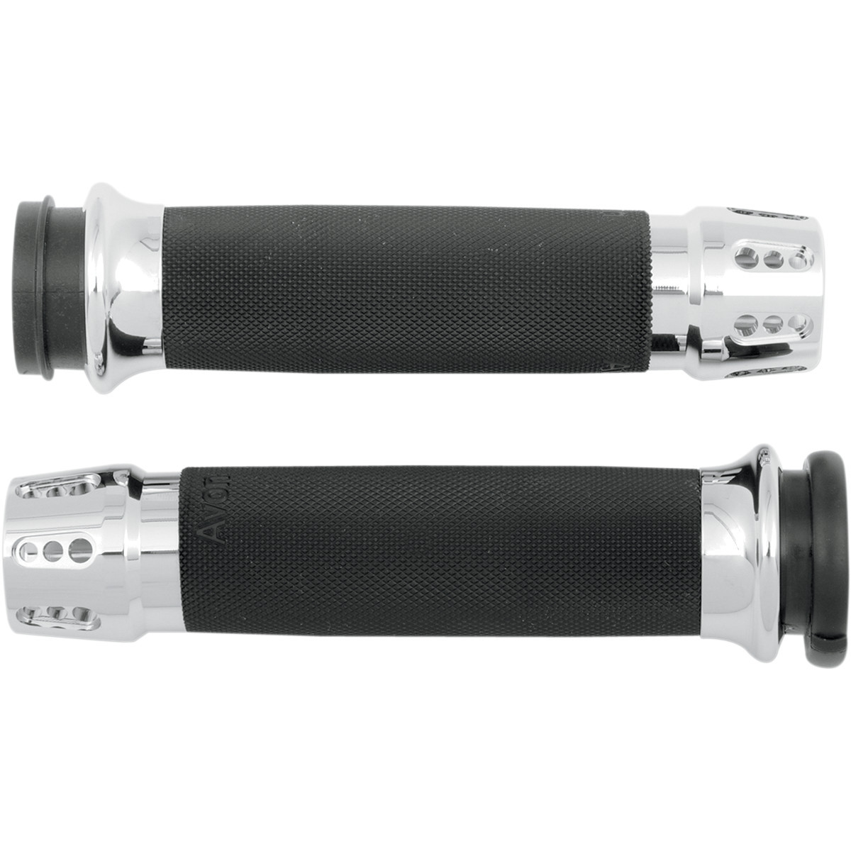 Avon Grips #CC-85-CH-FL-GAT - Gatlin Custom Grips - TBW - Chrome