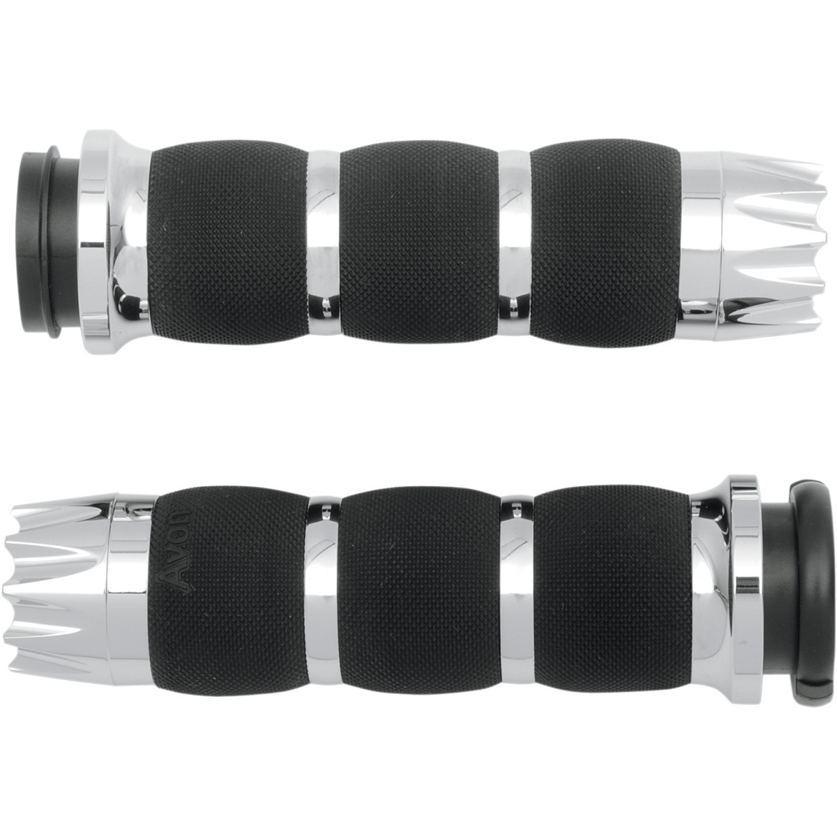 Avon Grips #AIR-90-FLY-EX - Excalibur Air Cushioned Grips - TBW - Chrome
