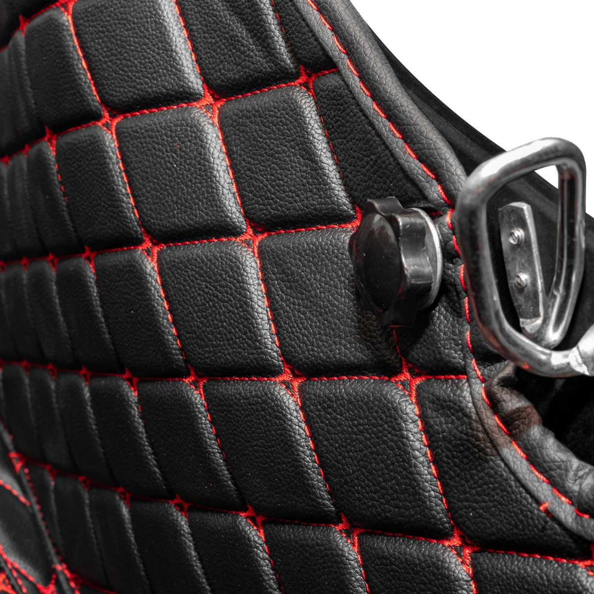 Hogworks Hogworkz® Aftermarket Stretched Saddlebag Liners '14-'25 | Black w/ Red Stitching