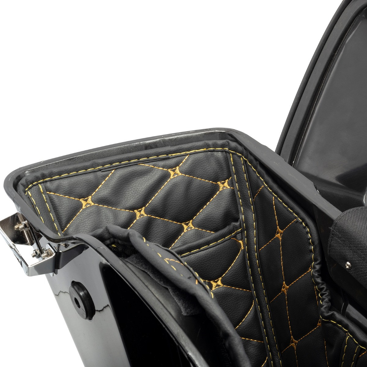Hogworks Hogworkz® Aftermarket Stretched Saddlebag Liners '94-'13 | Black w/ Gold Stitching