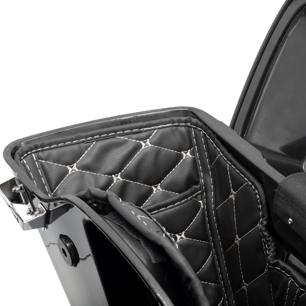 Hogworks Hogworkz® Aftermarket Stretched Saddlebag Liners '94-'13 | Black w/ Silver Stitching