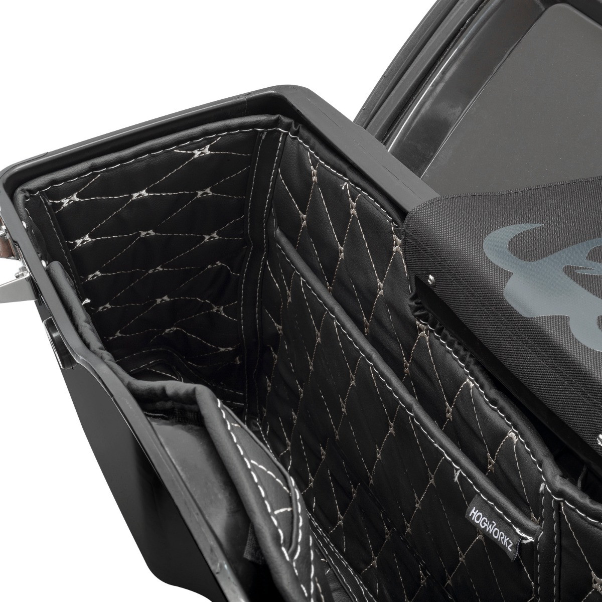 Hogworks Hogworkz® Aftermarket Stretched Saddlebag Liners '94-'13 | Black w/ Silver Stitching