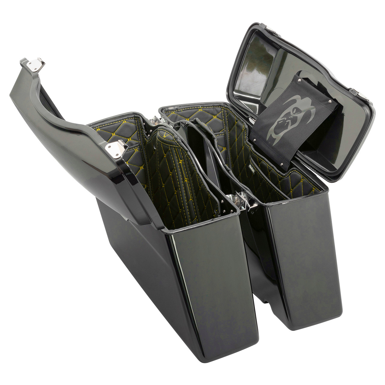 Hogworks Hogworkz® Standard Saddlebag Liners '94-'13| Black w/ Gold Stitching Fits Harley® Oem