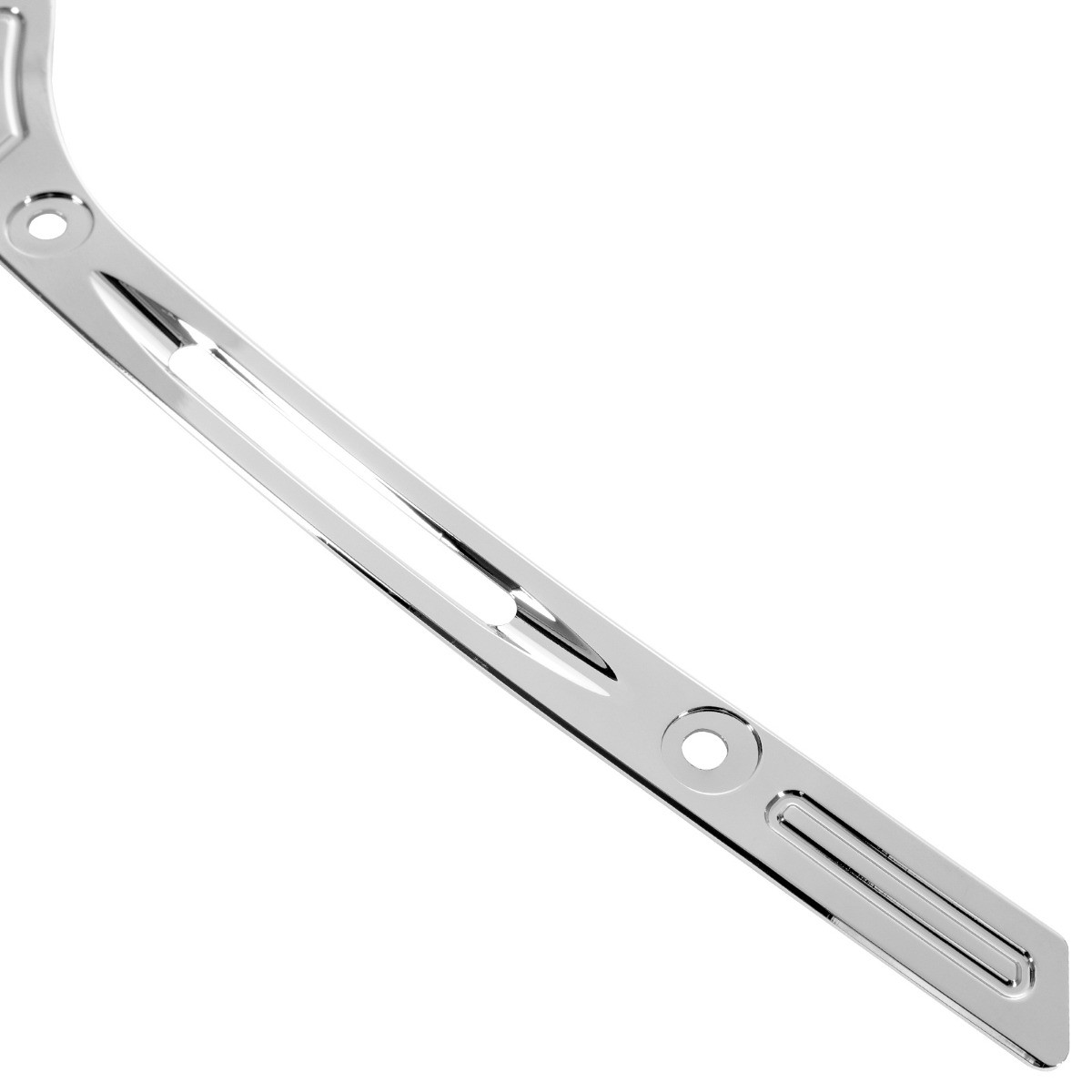 Hogworks Hollow Cut Billet Windshield Trim in Chrome for Harley® Road Glide '15-'25