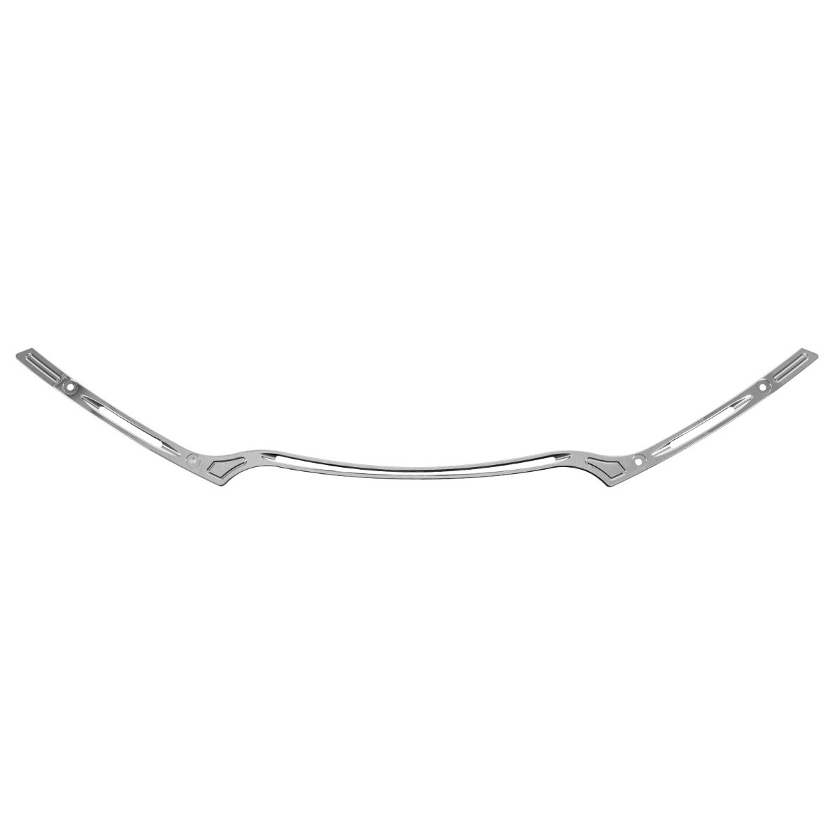 Hogworks Hollow Cut Billet Windshield Trim in Chrome for Harley® Road Glide '15-'25