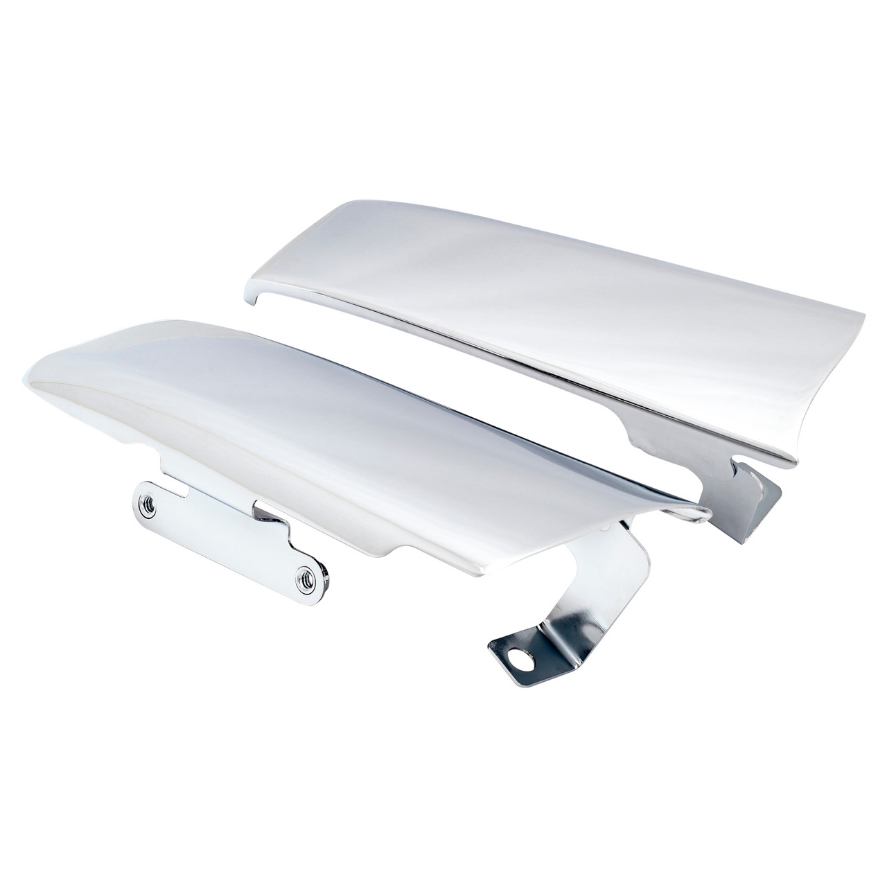 Hogworks Solid Saddlebag Filler Strips in Chrome for Harley® Touring '14-'25