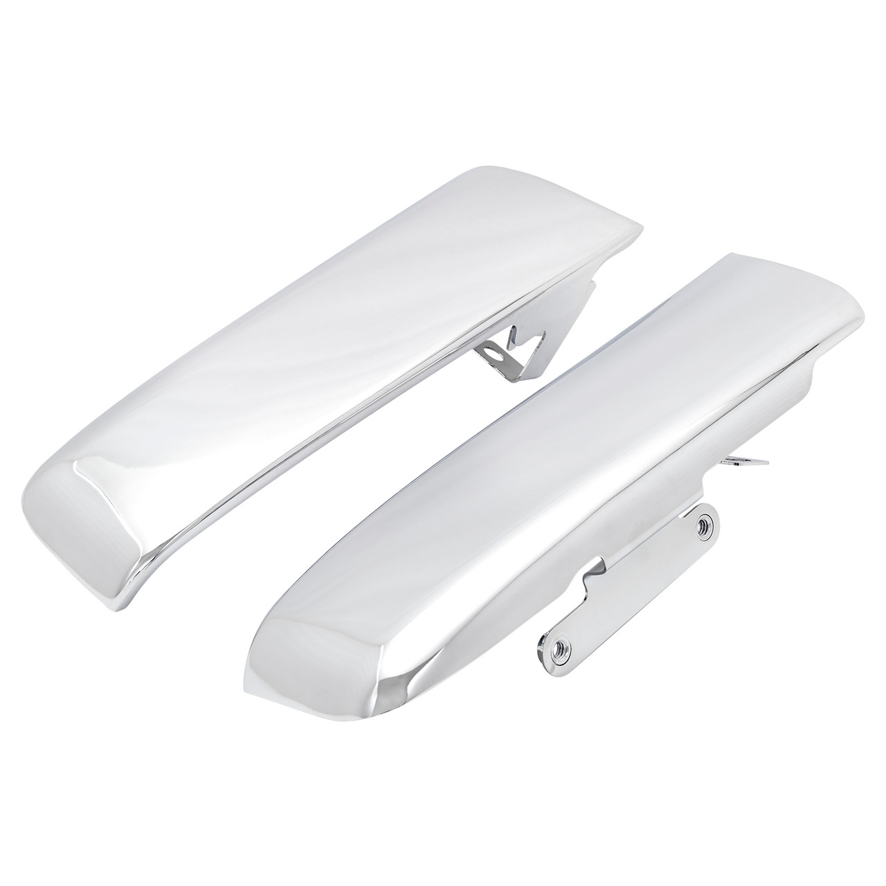 Hogworks Solid Saddlebag Filler Strips in Chrome for Harley® Touring '14-'25