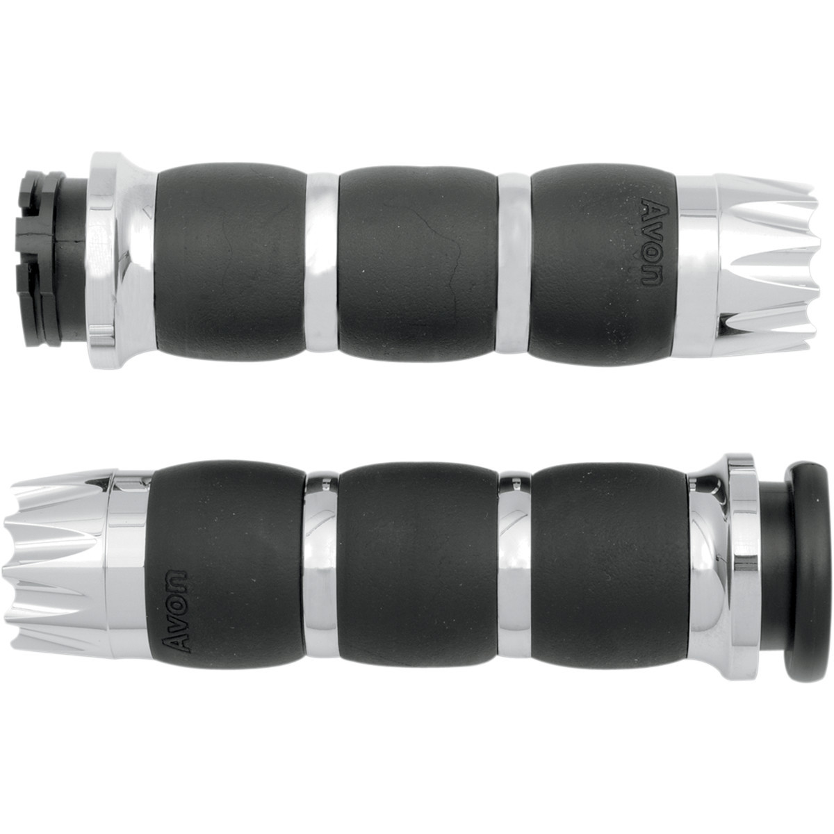 Avon Grips #AIR-93-EX - Excalibur Velvet Air Grips - Chrome