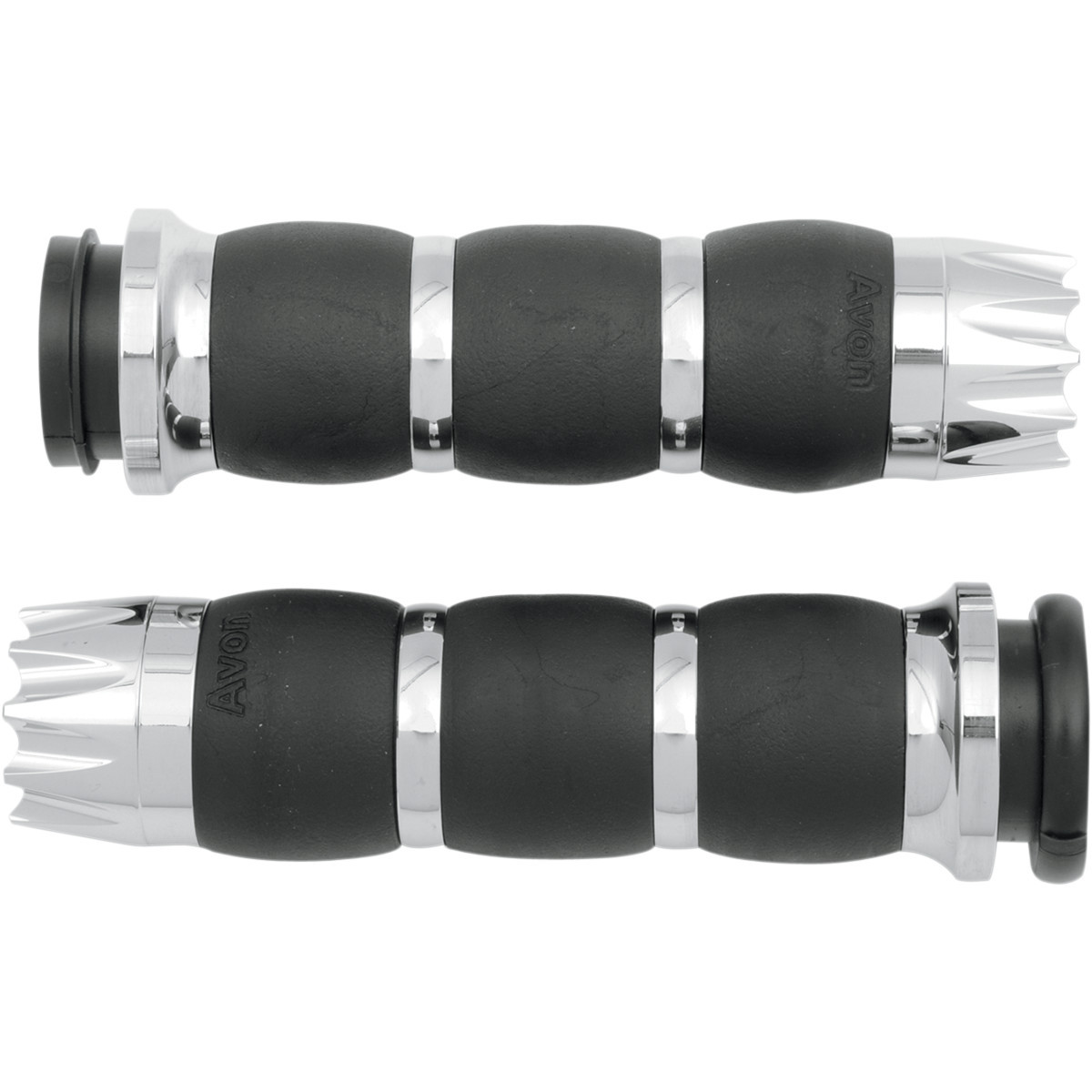 Avon Grips #AIR-93-FLY-EX - Excalibur Velvet Air Grips - TBW - Chrome
