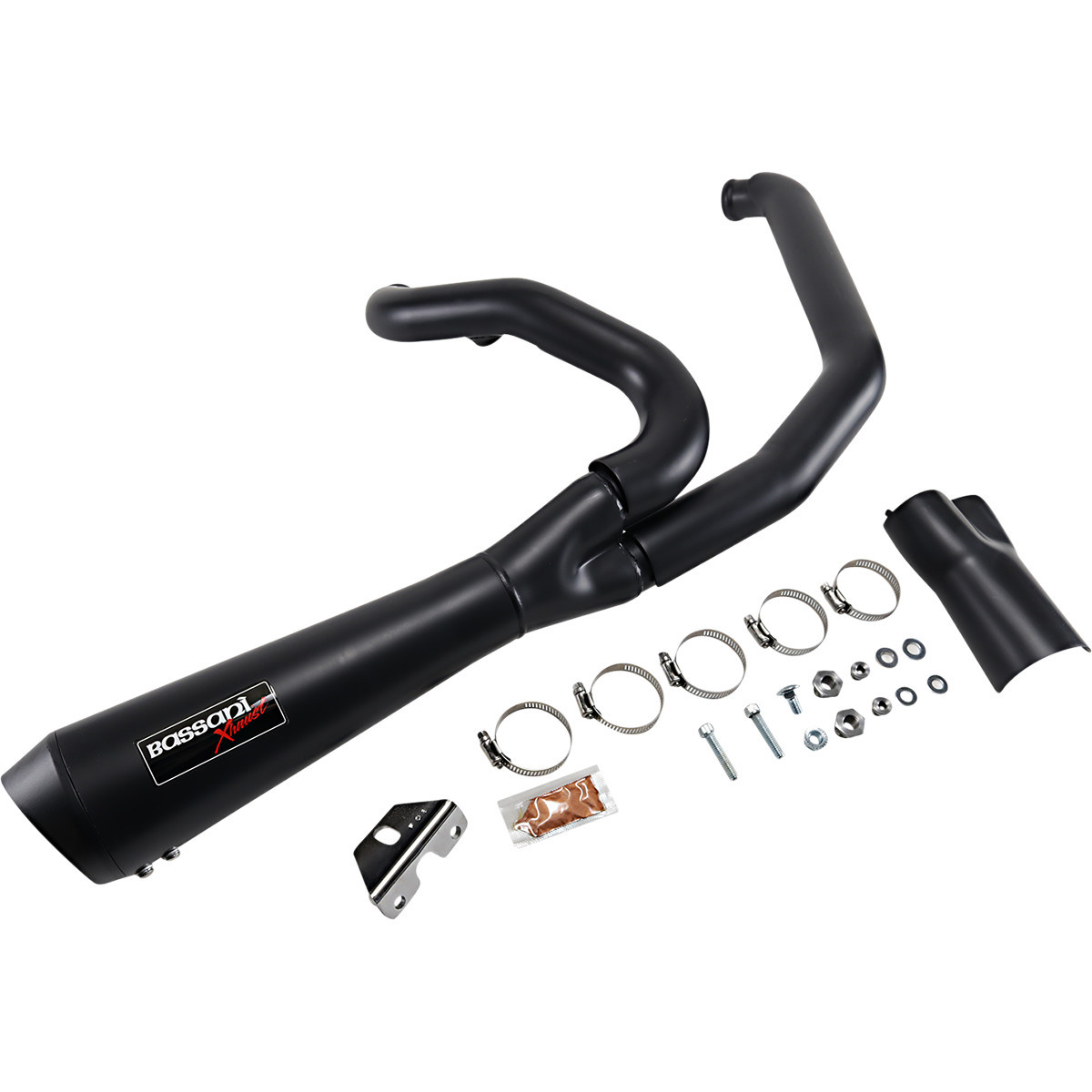 Bassani Xhaust #1F42RB - Short 2:1 Exhaust for FL - Black