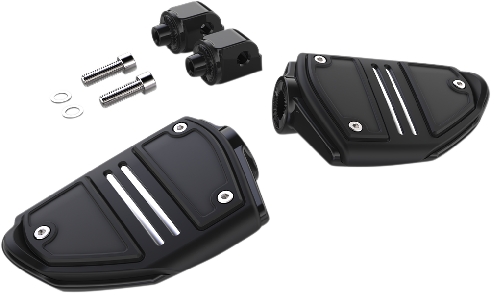 Twin Rail Footpeg - With Mount - Black - Softail